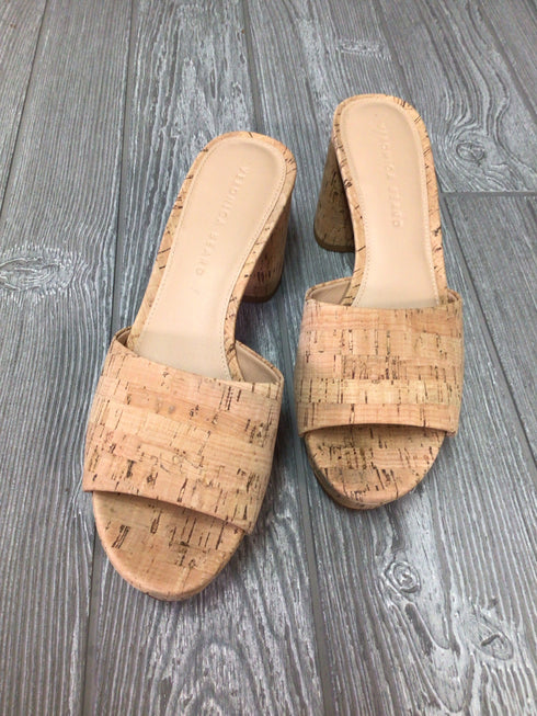 Veronica Beard Dali Platform Cork Sandals Size 8.5